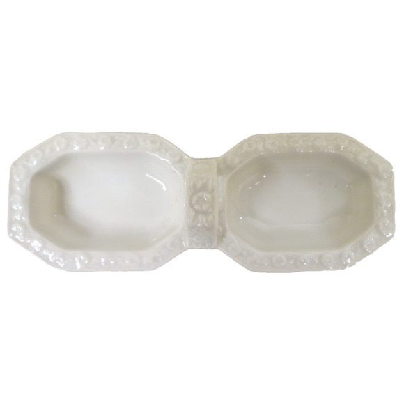 Vintage Rosenthal Maria White Double Salt Dip Dish Classic Rose - Germany - Picture 2 of 5